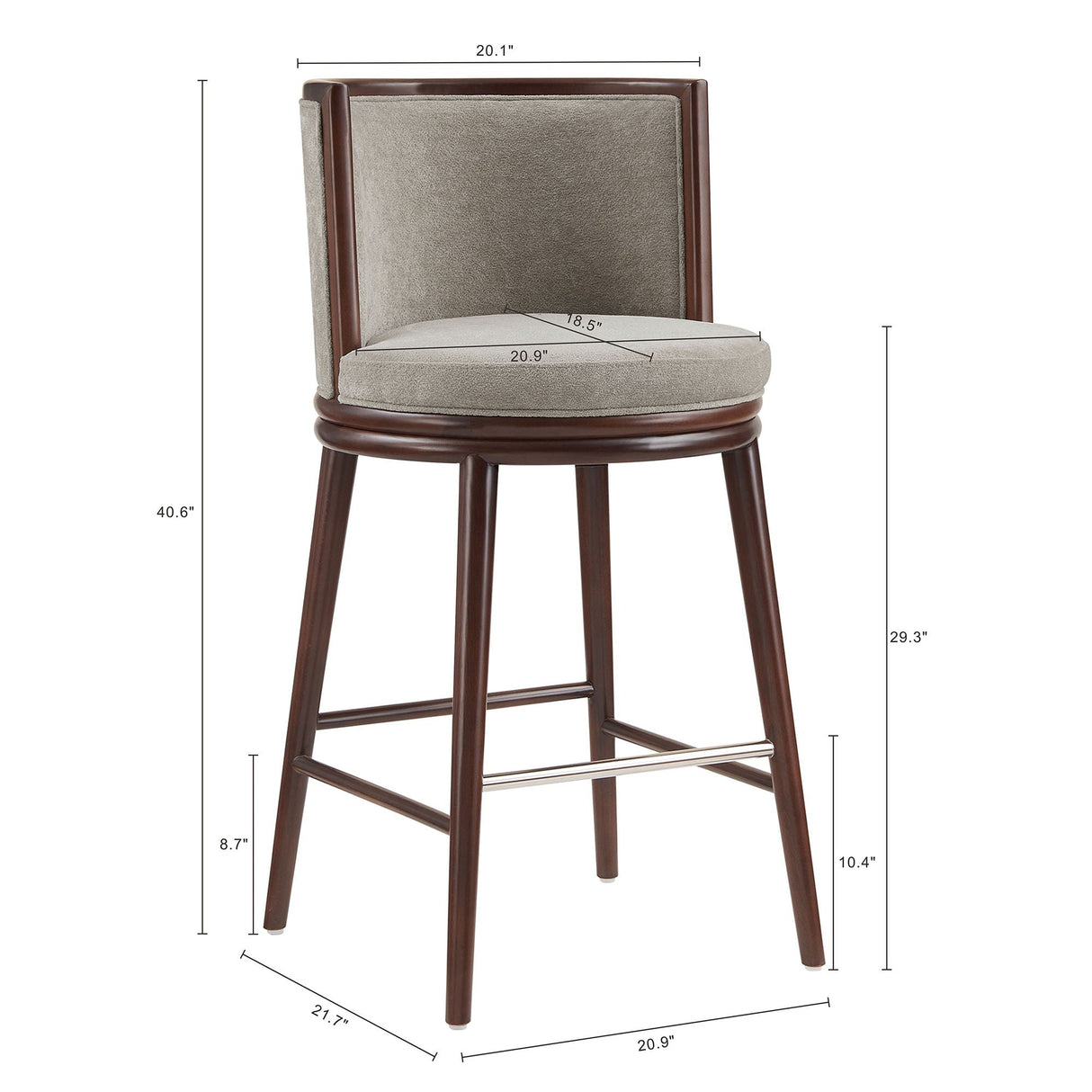 Evalyn Dove - Barstool - Griege