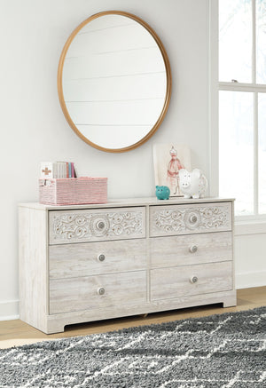 Paxberry - Six Drawer Dresser - Weatherworn - Whitewash