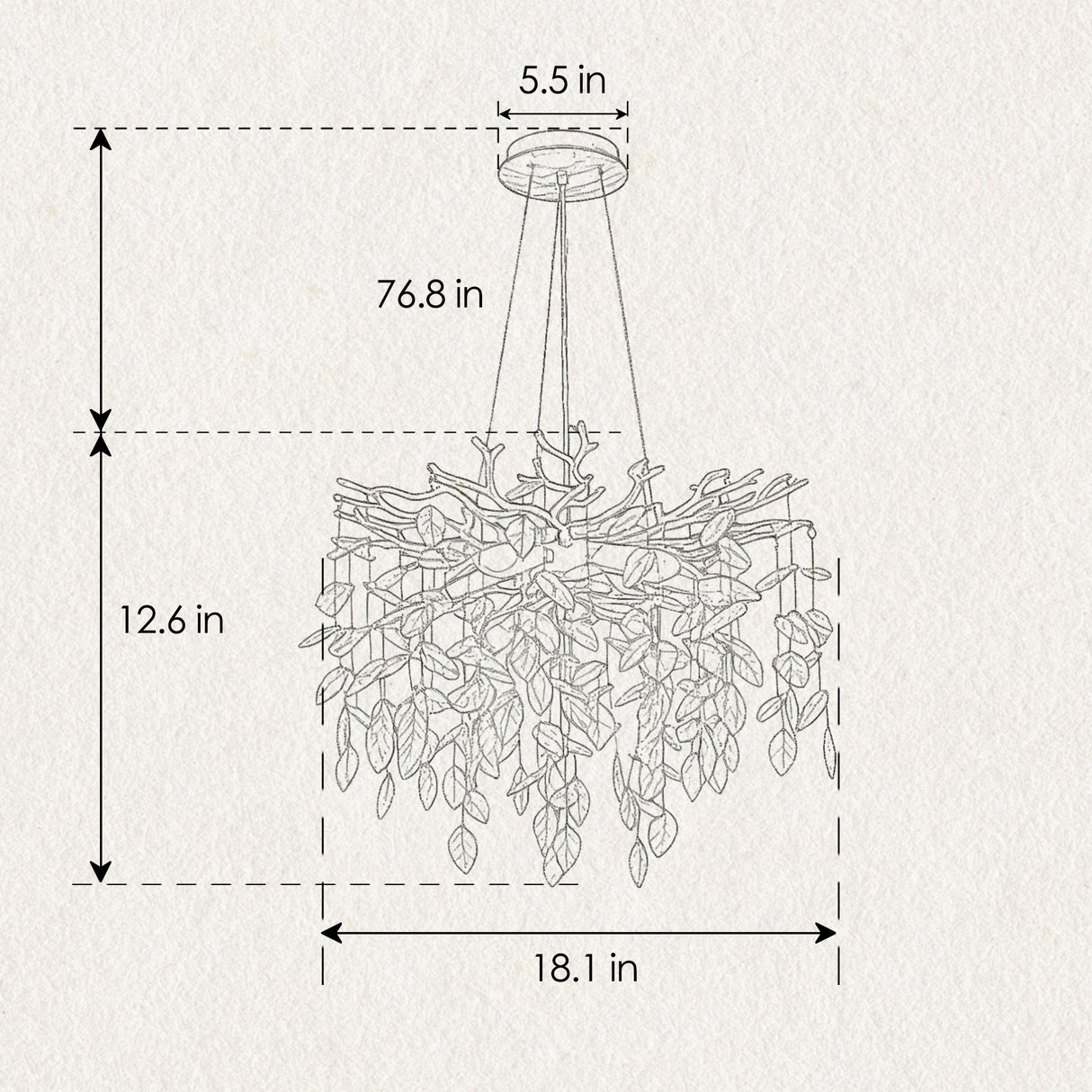 6-Light Chandelier Crystal Ceiling Lamp - Gold Finish