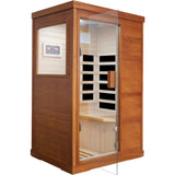One-Person Indoor Far Infrared Sauna with Bluetooth, Lighting & Sole Heating – Solid Okoume Wood