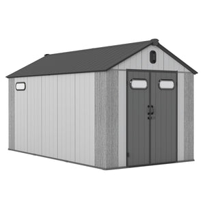 8x14Ft Resin Outdoor Storage Shed with Carpet