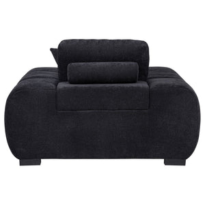 Octavia Upholstered Track Arm Accent Chair Black