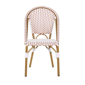 Outdoor Rattan And Aluminum French Bistro Chairs Set