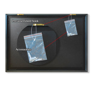 Vintage Landscape Large Framed Wall Art, Ember Black / Linen Sesame