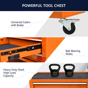 4 Drawers Multifunctional Tool Cart With Wheels