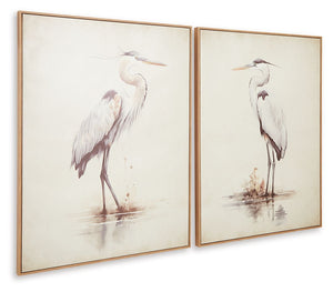 Aubinell - Wall Art Set (Set of 2) - Beige