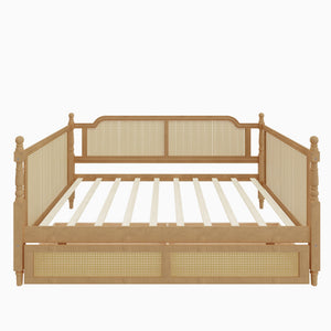 Full Size Daybed With 2 Drawers - Walnut