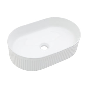 Vessel Oval Bathroom Sink - White