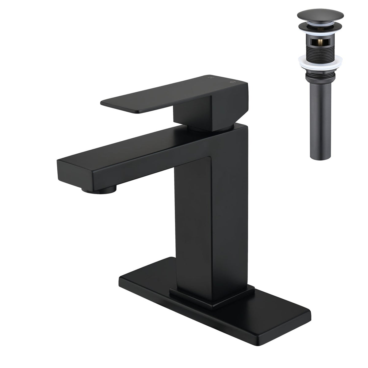Single Handle Bathroom Sink Faucet with Pop-Up Drain (with Overflow)