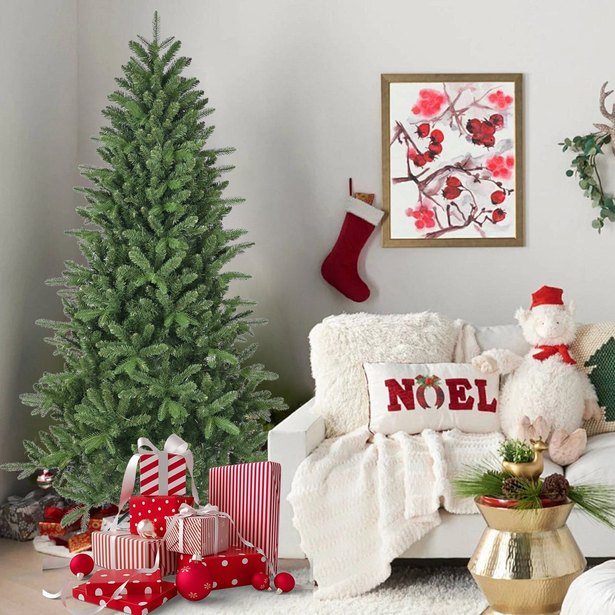 6ft Artificial Christmas Tree with 1168 Branch Tips Full Lush Pine