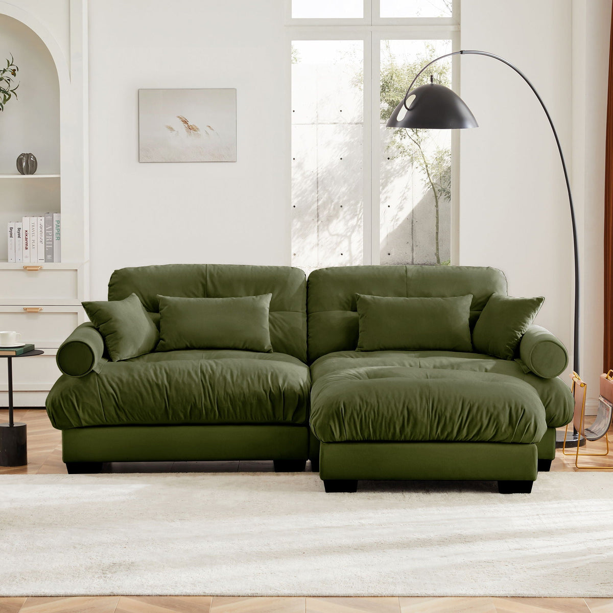 Super Comfort Oversized Modular Sectional Sofa With Movable Ottoman