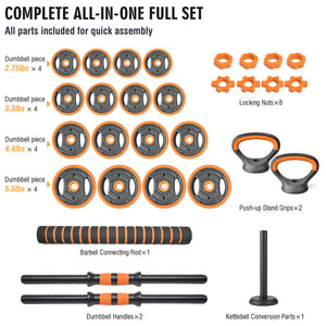 66LB Adjustable Dumbbell Set