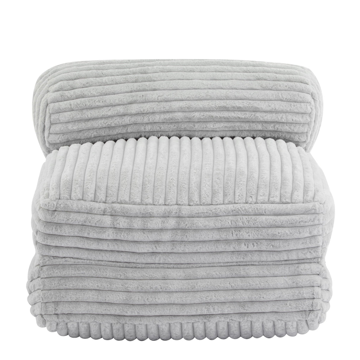 Latina - Indoor Foldbable Bean Bag Lounge Chair - Light Gray
