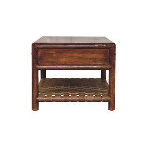Regency Woven Console Table with 4 Drawers, Open Slot