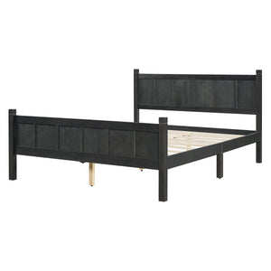 Queen Size Flat Panel Bed with Headboard & Footboard