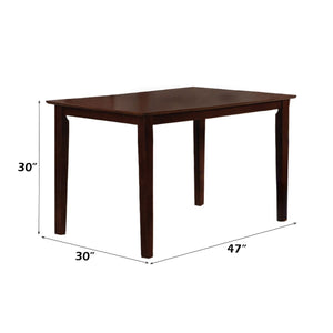 Samuel - 5 Piece Dining Set - Beige Microfiber &Espresso