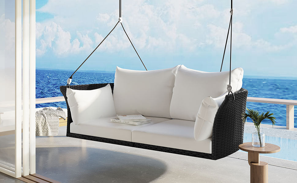 The All-Weather Woven Two-Person Hanging Swing Chair