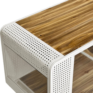 55.12' Spacious Cat House with Tempered Glass (White)