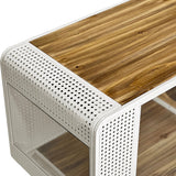 55.12' Spacious Cat House with Tempered Glass (White)