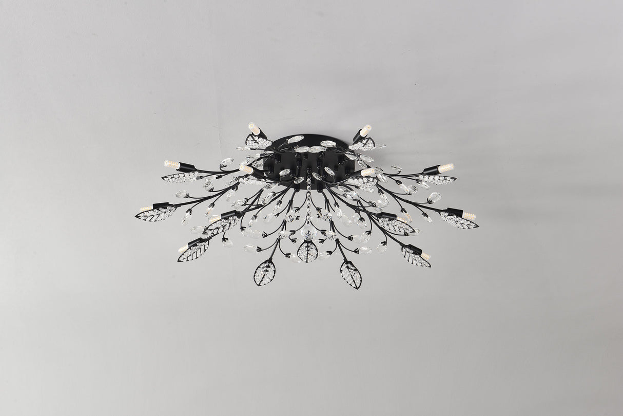 15-Light Chandelier Crystal Ceiling Lamp