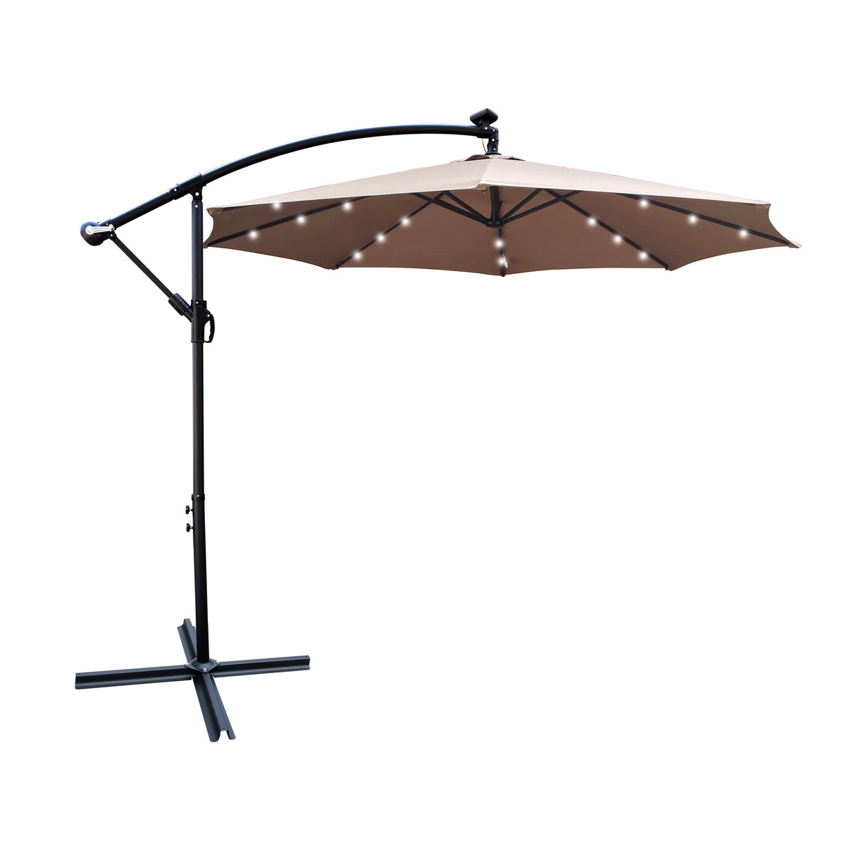 10 ft Outdoor Solar Powered LED Patio Umbrella