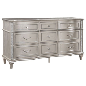 Katerina - 9 Drawer Dresser With Removable Jewelry Tray - Oak