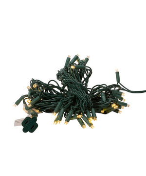 50-Light 5mm Warm White LED Green Wire Light Set
