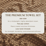 Cotton diamond waffle weave bath towel set - grayson collection
