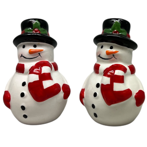 Ceramic Snowman Salt and Pepper Set