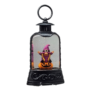 Lighted Waterglobe Lantern - Wizard Gnome