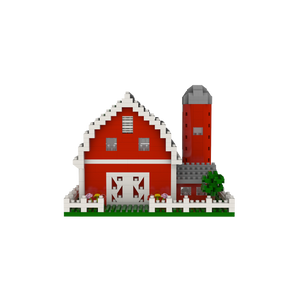 Mini Building Blocks - Farm Series - Barn with Fence