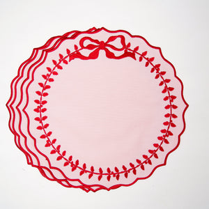 Champagne Pink Cotton Blend Round Placemat