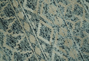 Charcoal, Gray and Beige 5x7 Hand Knotted Southwestern Tribal Trellis wool Rug