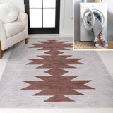 Chayton Minimalist Geometric Machine - Washable Area Rug - 5 Colors Available - Tuesday Morning - Area Rugs