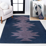 Chayton Minimalist Geometric Machine - Washable Area Rug - 5 Colors Available - Tuesday Morning - Area Rugs
