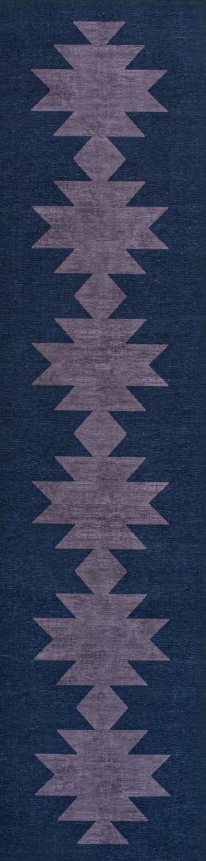 Chayton Minimalist Geometric Machine - Washable Runner Rug - Tuesday Morning - Runner Rugs