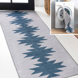 Chayton Minimalist Geometric Machine - Washable Runner Rug - Tuesday Morning - Runner Rugs