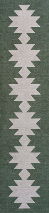 Chayton Minimalist Geometric Machine - Washable Runner Rug - Tuesday Morning - Runner Rugs