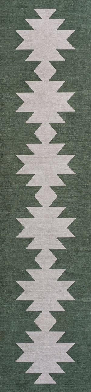 Chayton Minimalist Geometric Machine - Washable Runner Rug - Tuesday Morning - Runner Rugs