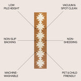 Chayton Minimalist Geometric Machine - Washable Runner Rug - Tuesday Morning - Runner Rugs