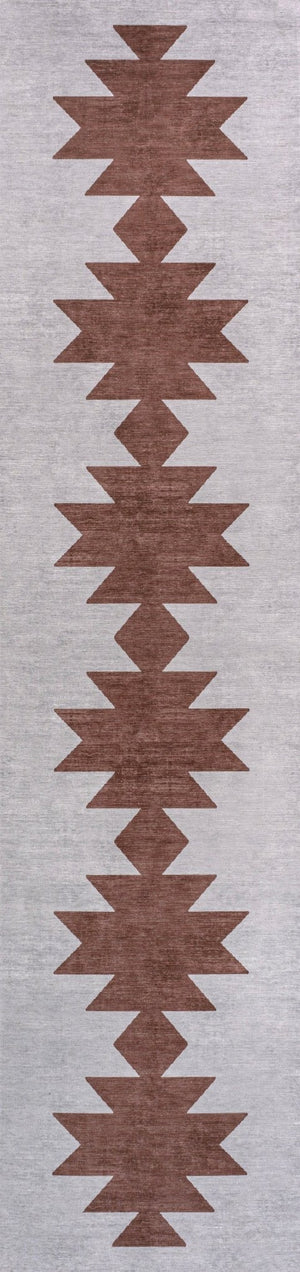 Chayton Minimalist Geometric Machine - Washable Runner Rug - Tuesday Morning - Runner Rugs