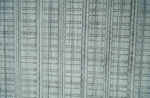 Checkered Silver, Brown and Gray 8x10 Hand Made Blended Wool Area Rug