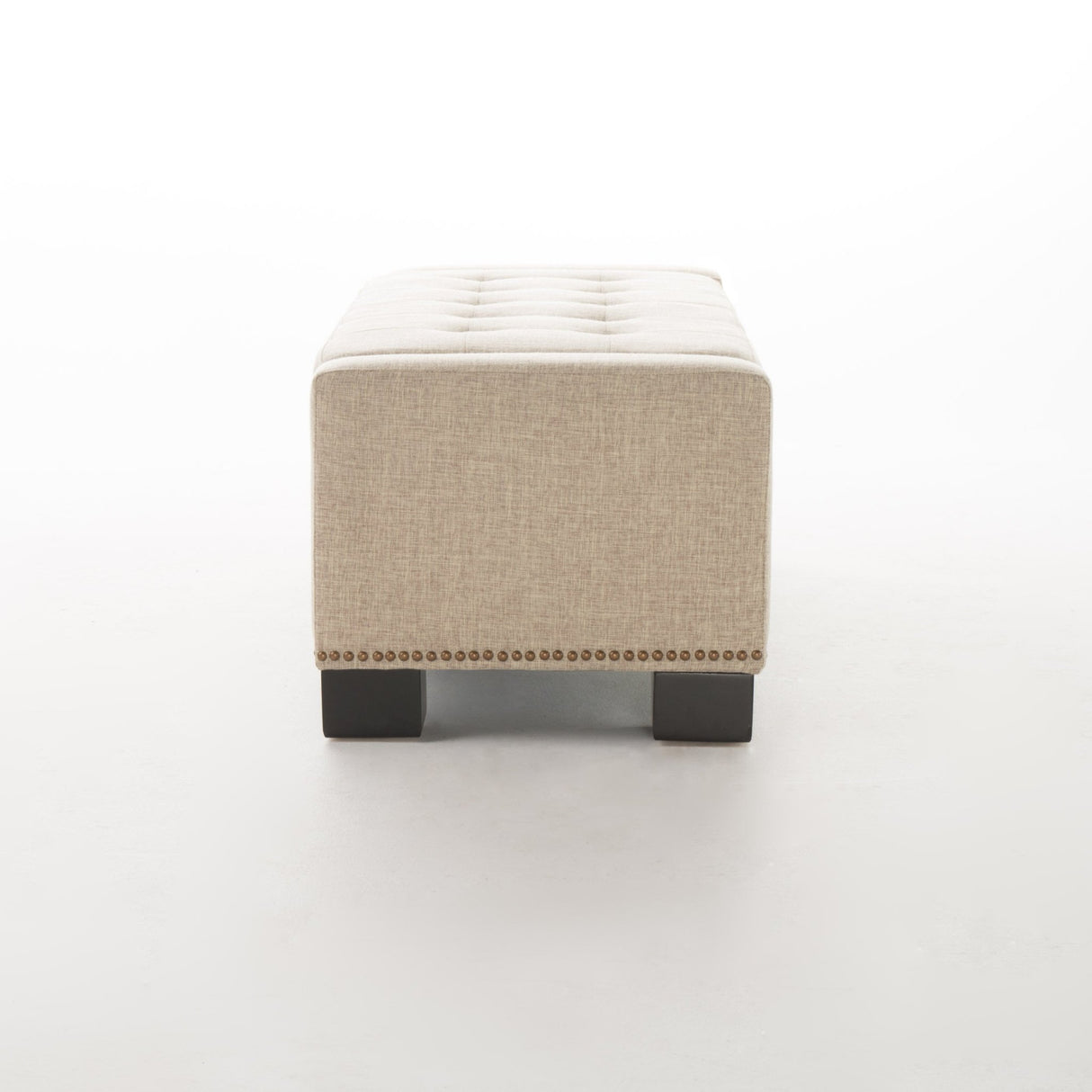 CHELSEA STORAGE OTTOMAN W/STUDS - Tuesday Morning - Ottomans & Poufs