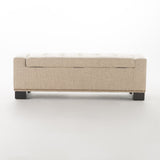CHELSEA STORAGE OTTOMAN W/STUDS - Tuesday Morning - Ottomans & Poufs