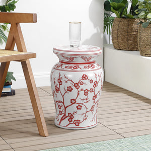 Cherry ceramic garden stool - Tuesday Morning - Outdoor Tables
