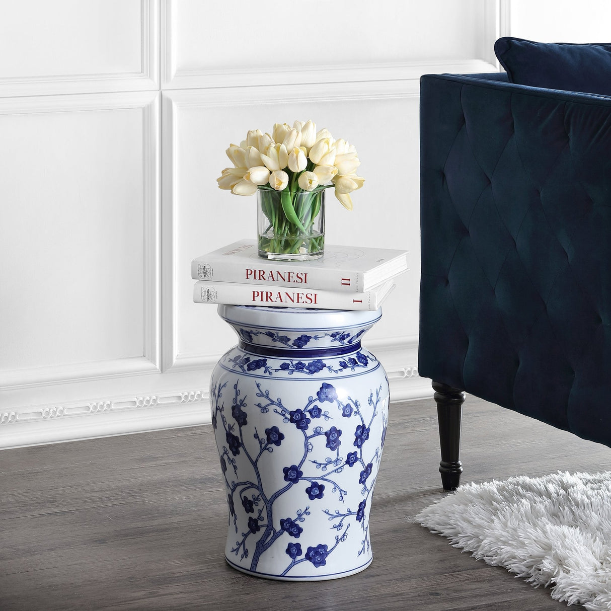 Cherry ceramic garden stool - Tuesday Morning - Outdoor Tables