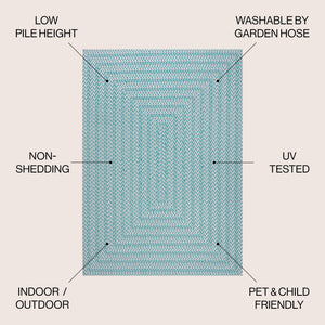 Chevron Modern Concentric Squares Indoor/Outdoor Square Area Rug - Tuesday Morning - Area Rugs