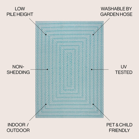 Chevron Modern Concentric Squares Indoor/Outdoor Square Area Rug - Tuesday Morning - Area Rugs
