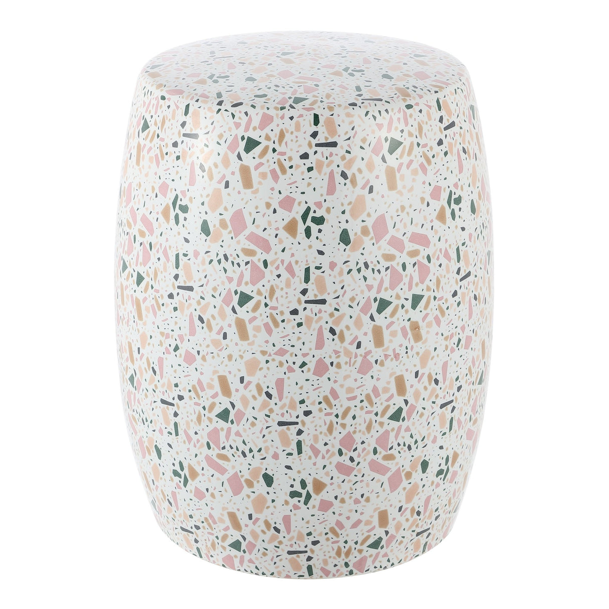 Chiara terrazzo ceramic garden stool - Tuesday Morning - Outdoor Tables