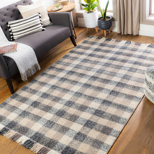 Chilliwack Gray Plaid Wool Rug
